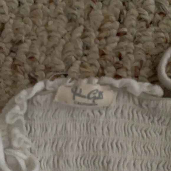 Brandy Melville ruffled white tank top - Picture 2 of 2